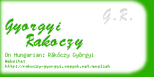 gyorgyi rakoczy business card
